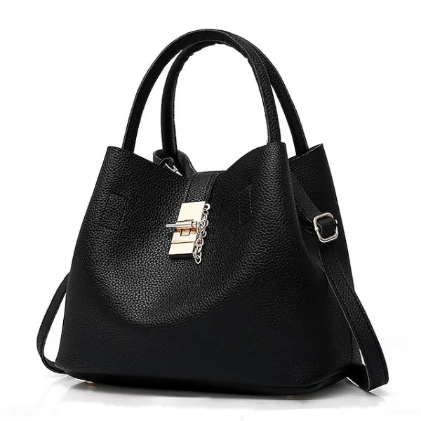 Women's Handbag Crossbody Bag Shoulder Bag PU Leather Office Daily Chain Solid Color Black Pink Red