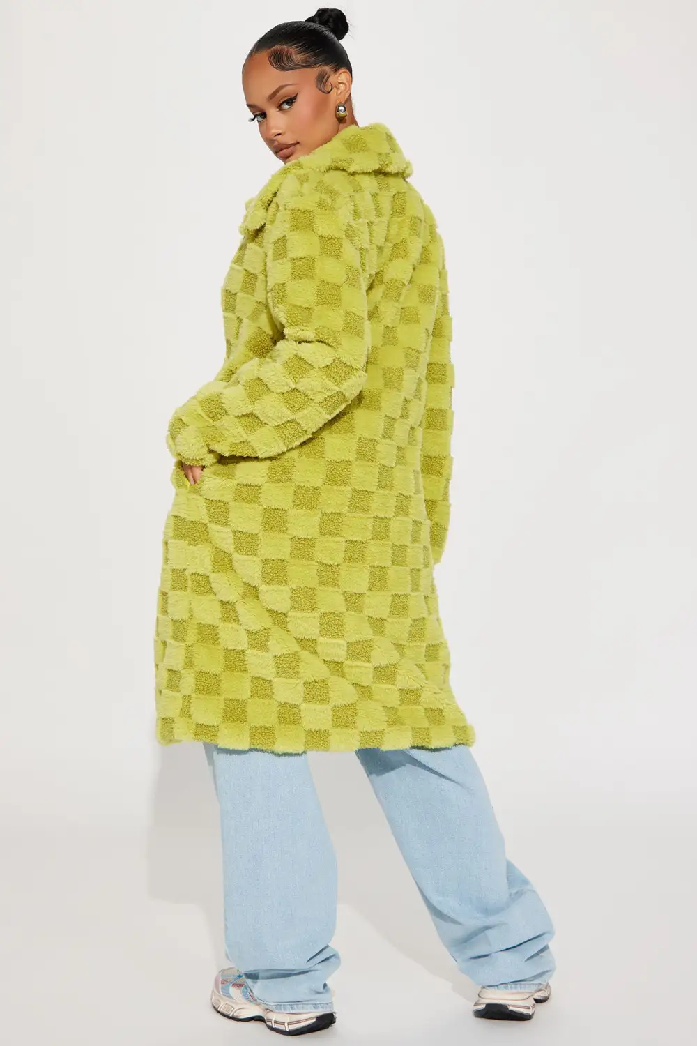 Master Of It All Faux Fur Coat - Green