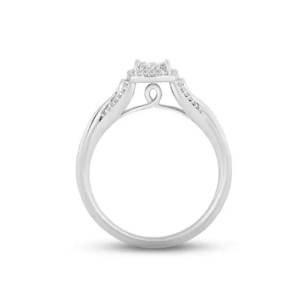 Hallmark Diamonds Promise Ring 1/4 ct tw Sterling Silver