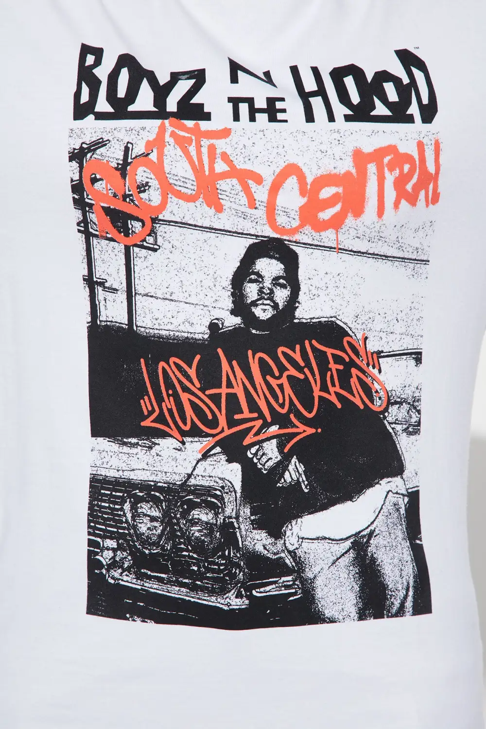 Boyz N The Hood Street Art Top - White