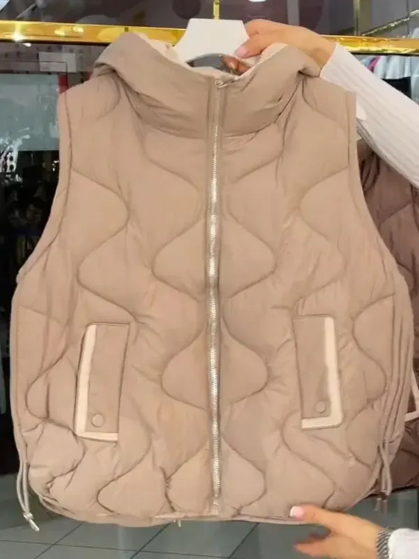 Women's Turtleneck Solid Color Vest