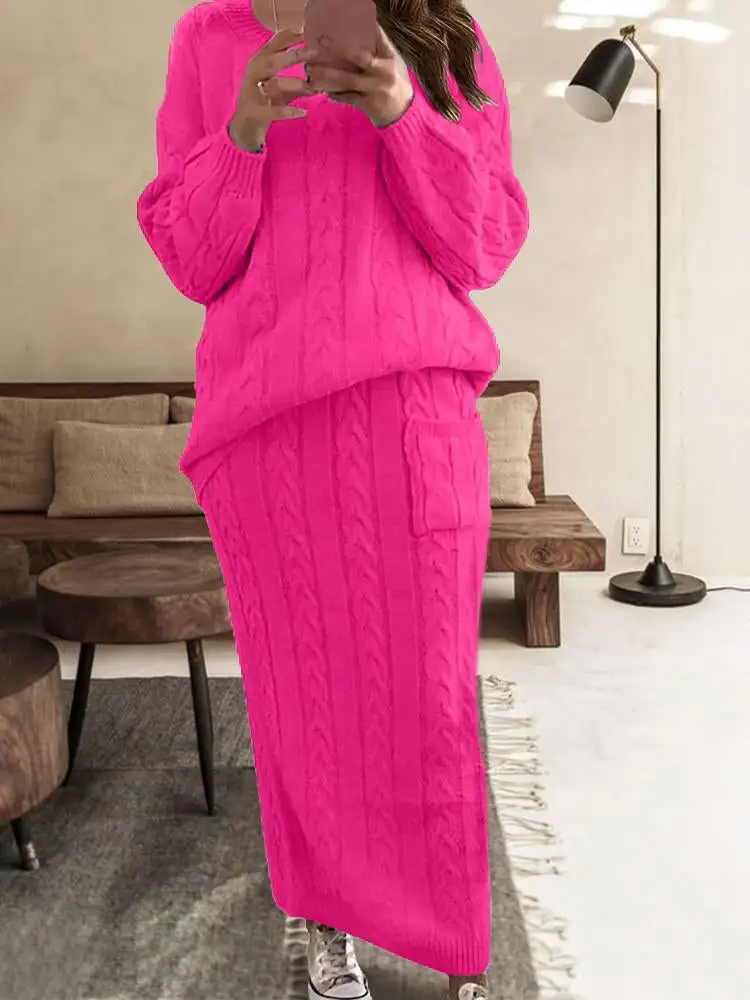 Needle Sweater Suit Skirt