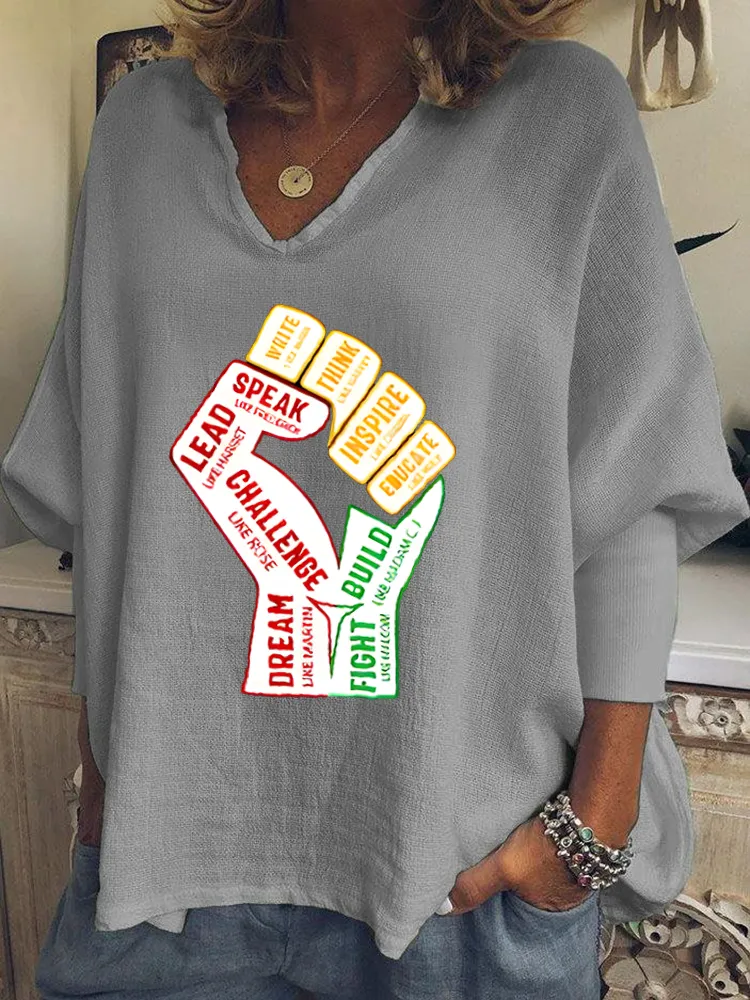 Women'S Speak Lead Challeng Dream V-Neck T-Shirt