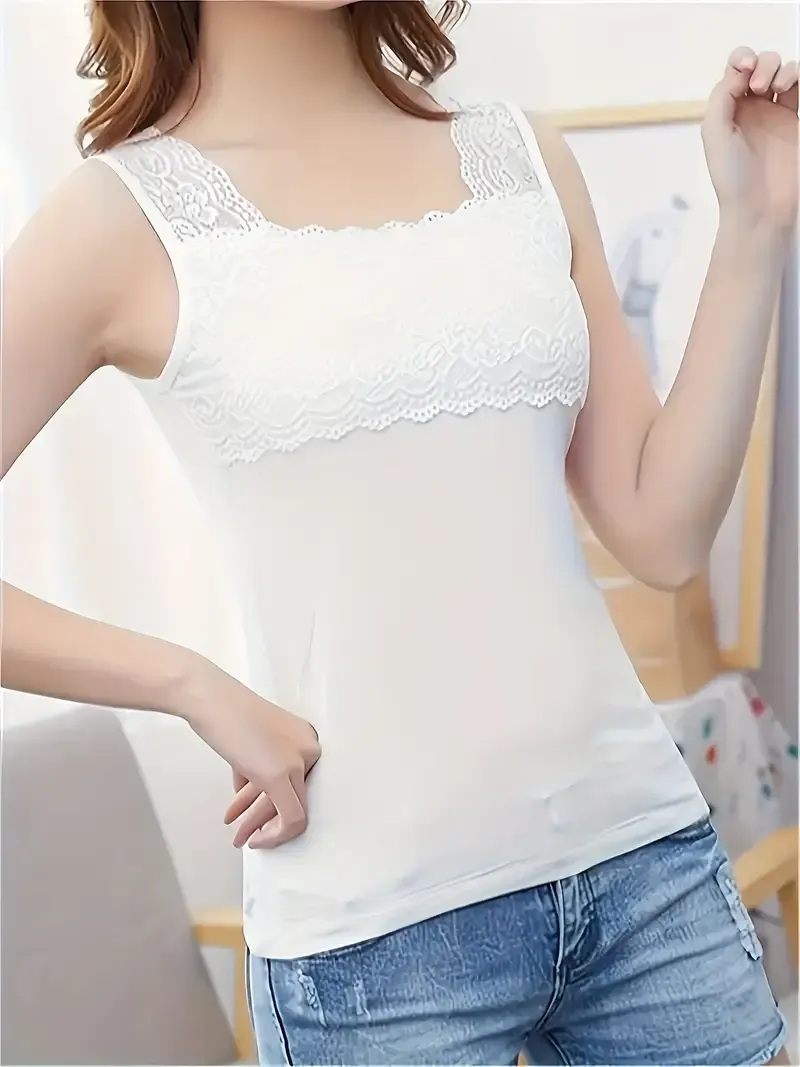 Three-piece Set of Floral Strap Tank Tops