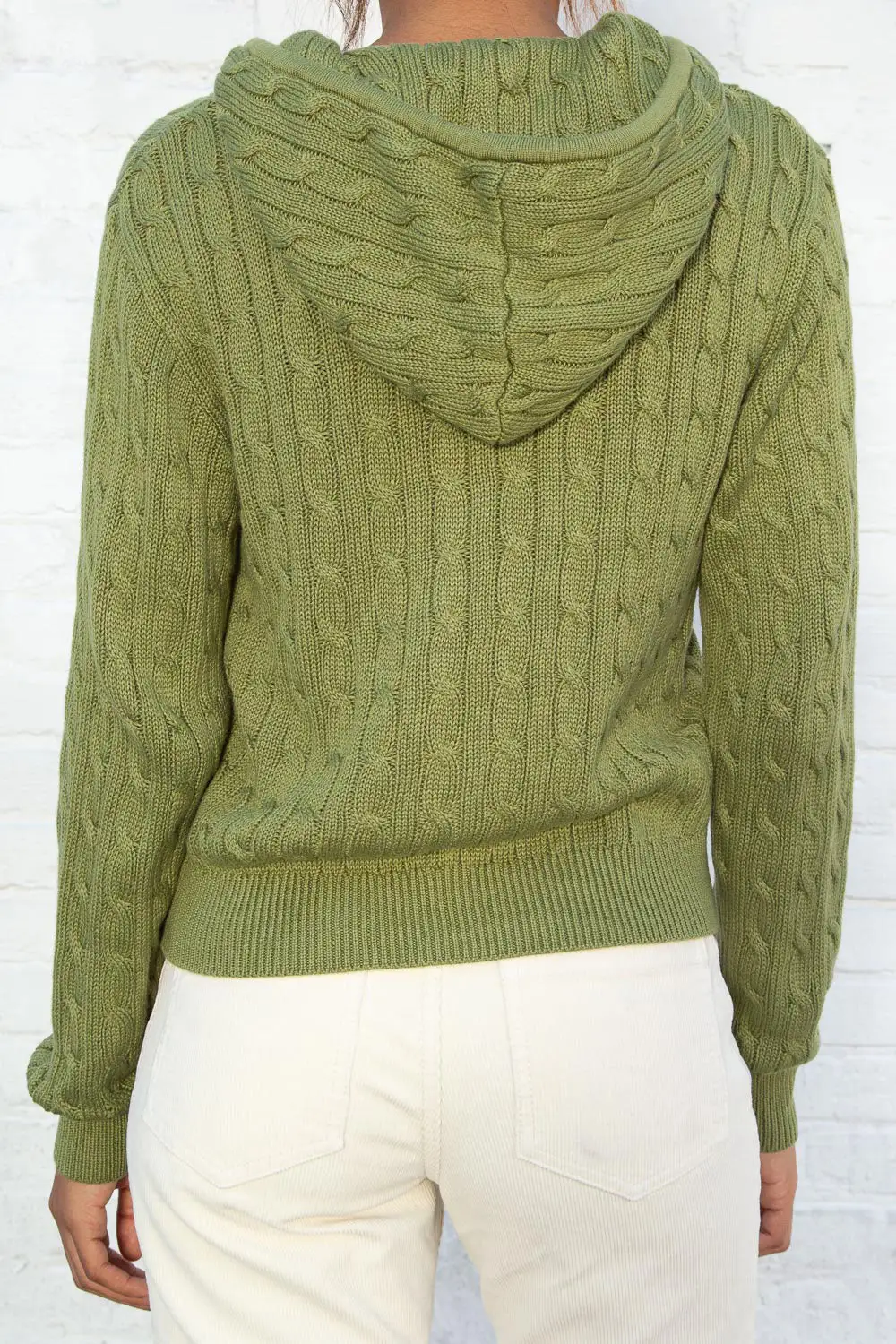 Ayla Cable Knit Zip-Up Sweater
