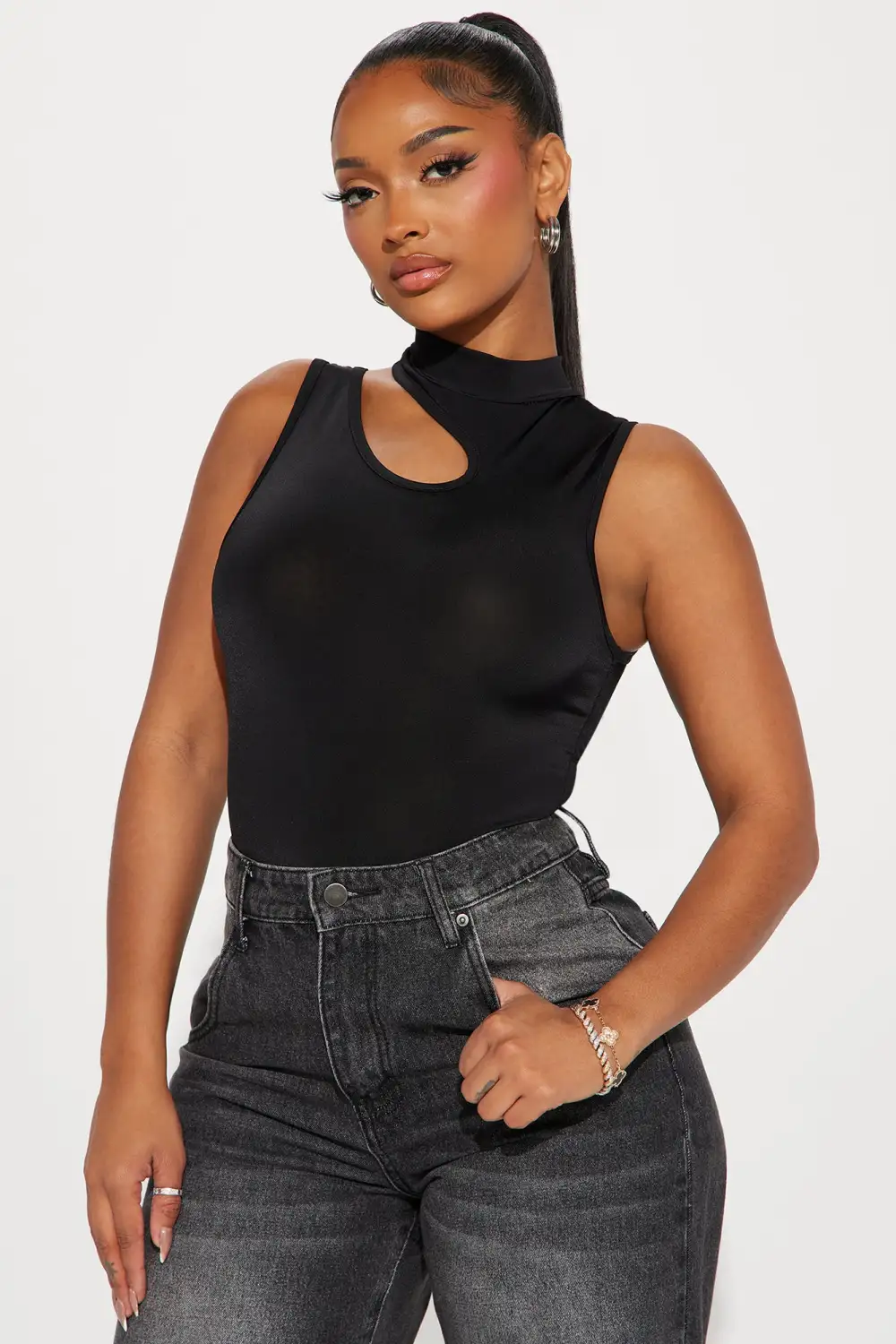 Making Changes Cut Out Bodysuit - Black