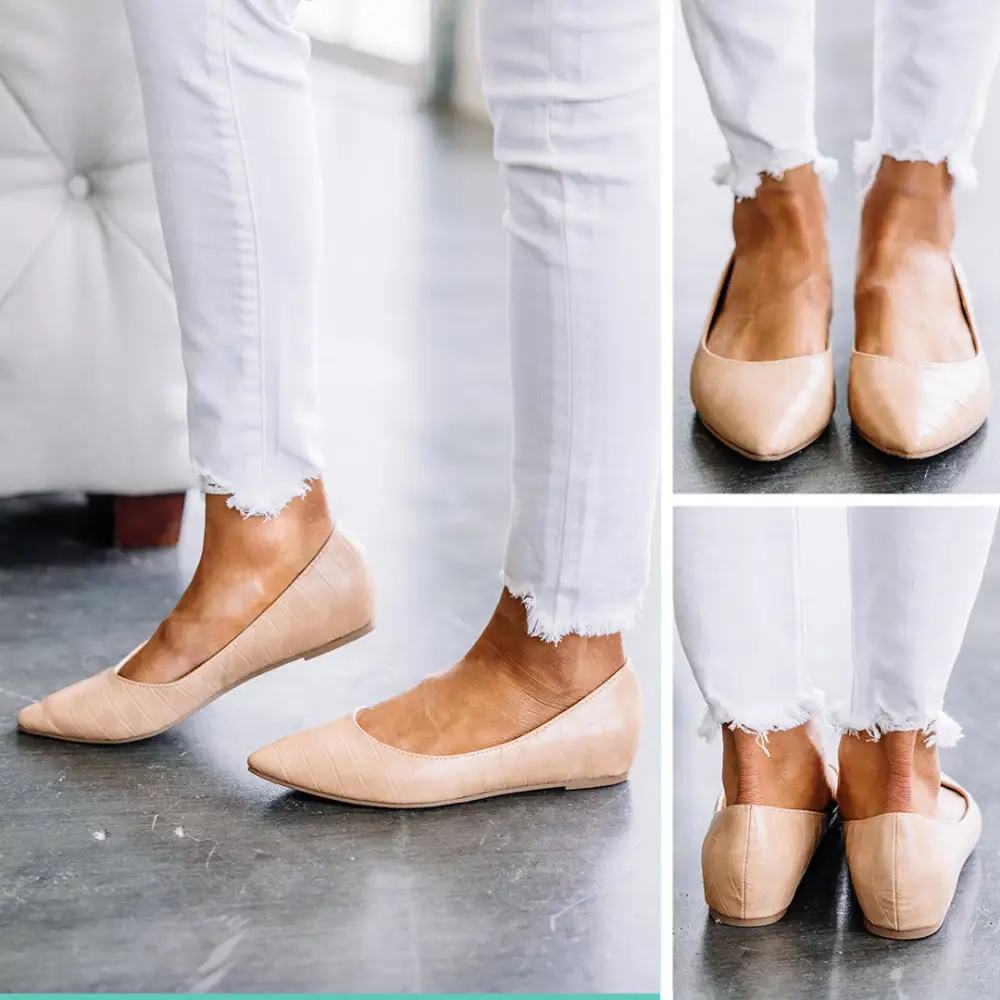 More Than You Know Taupe Brown Reptile Flats