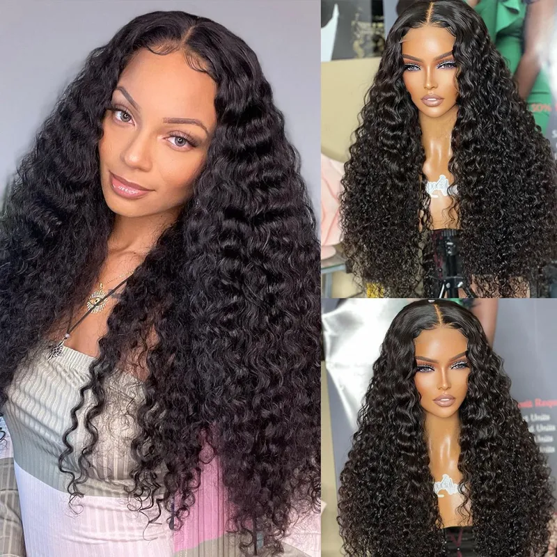 250% Luxury High Density 13×6 Deep Wave Full Frontal Lace Wig Sterly Human Hair Wigs