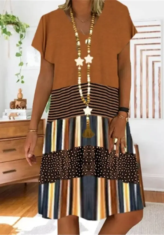 Dream Maker Women Causal Wear Loose T-shirt Dress