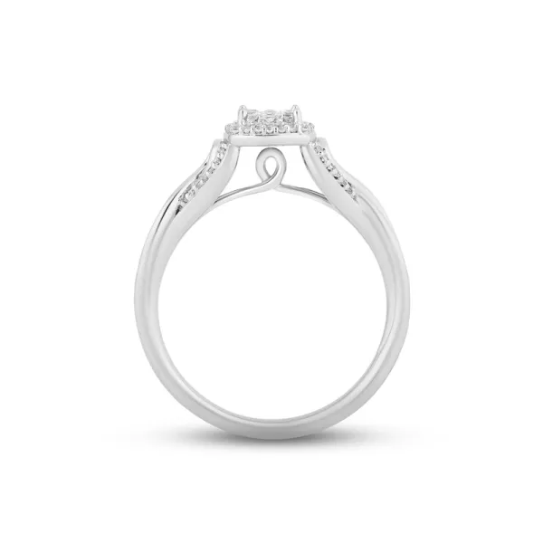 Hallmark Diamonds Promise Ring 1/4 ct tw Sterling Silver