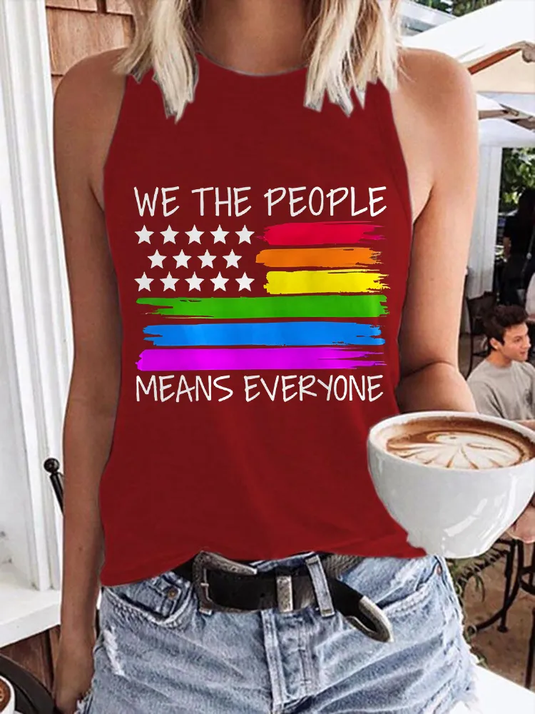 Women'S We The People Means Everyone Round-Neck Sleeveless Vest