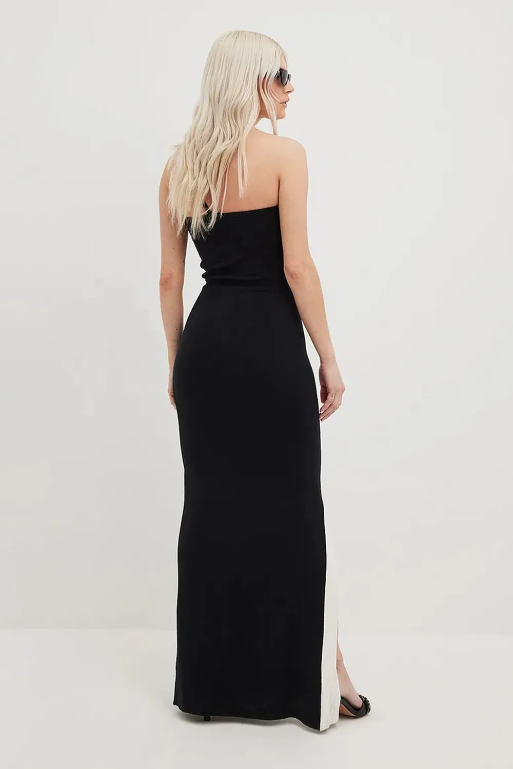 Fine Knitted One Shoulder Maxi Dress