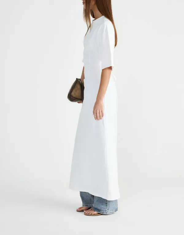 Pure Cotton Breathable Round Neck Long Dress