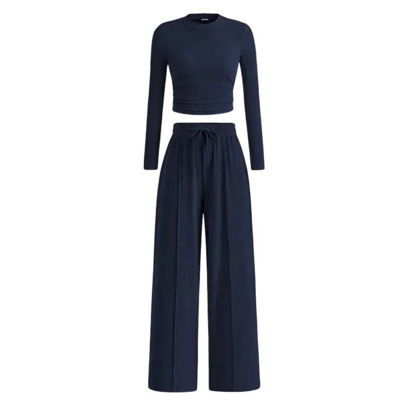 🔥Last Day 89% OFF🔥Women's Fall 2-Piece Set – Top & Wide-Leg Pants