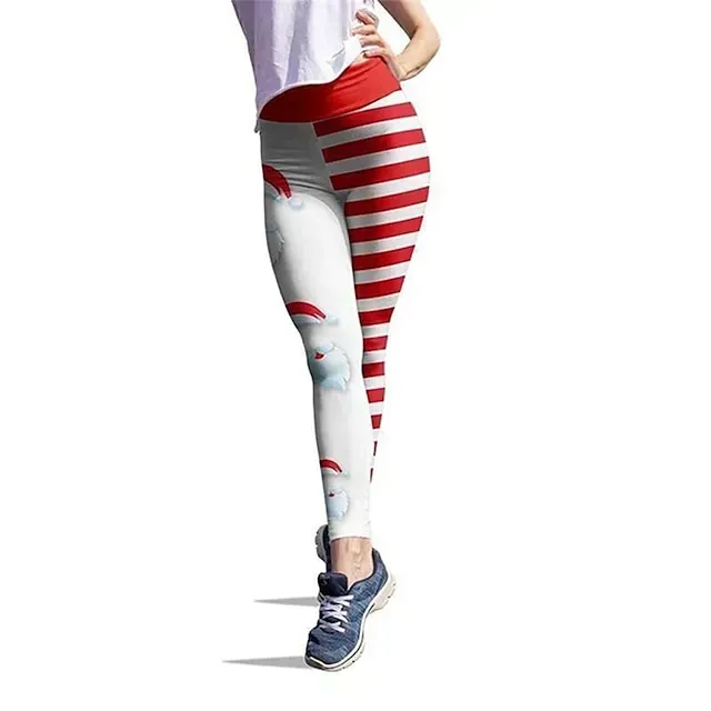 Santa Claus Leggings Jogger Pants Women's Christmas Christmas Christmas Eve Adults' Christmas New Year Eve Polyester Lycra Spandex Pants