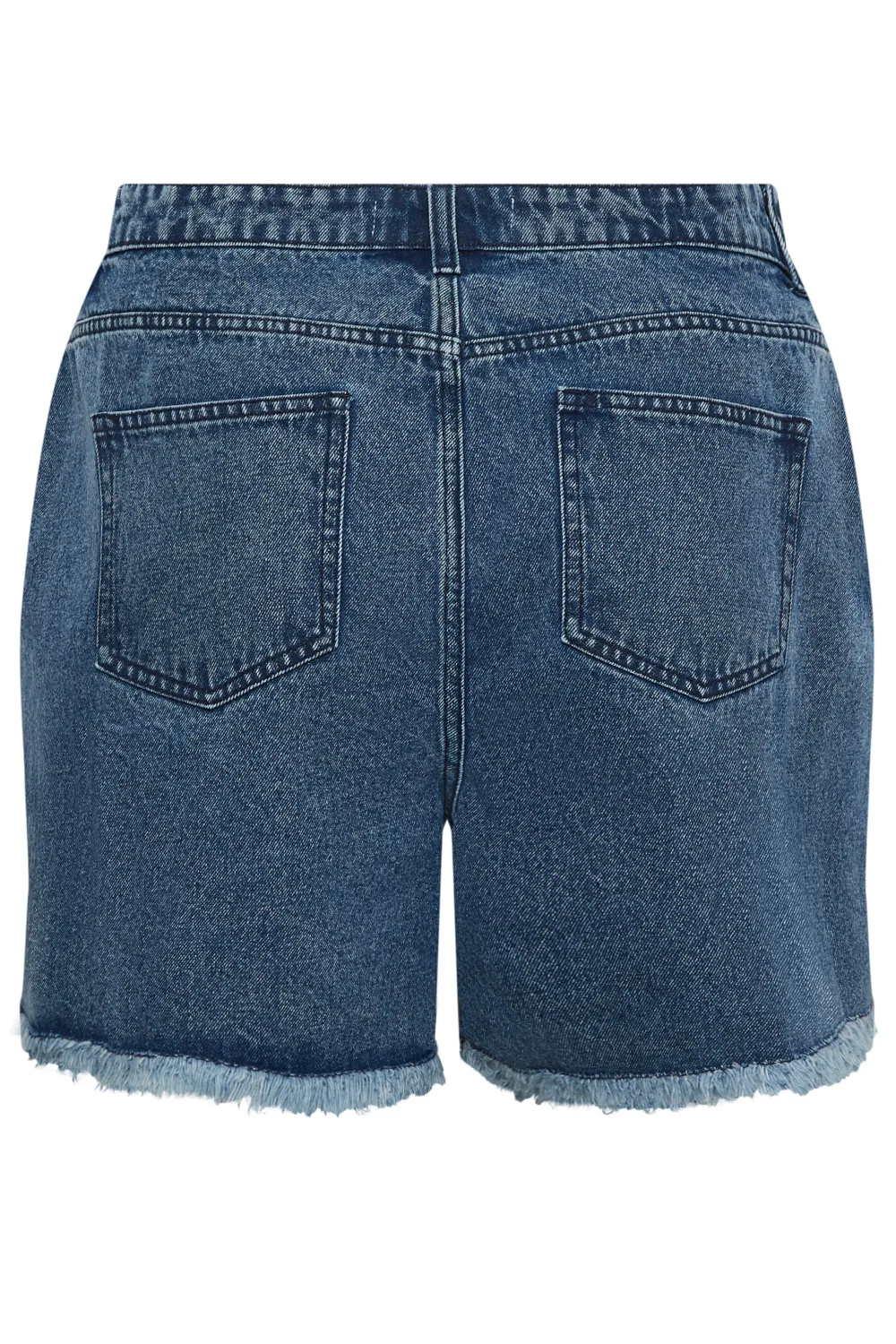 YOURS Curve Mid Blue Floaty Denim Shorts