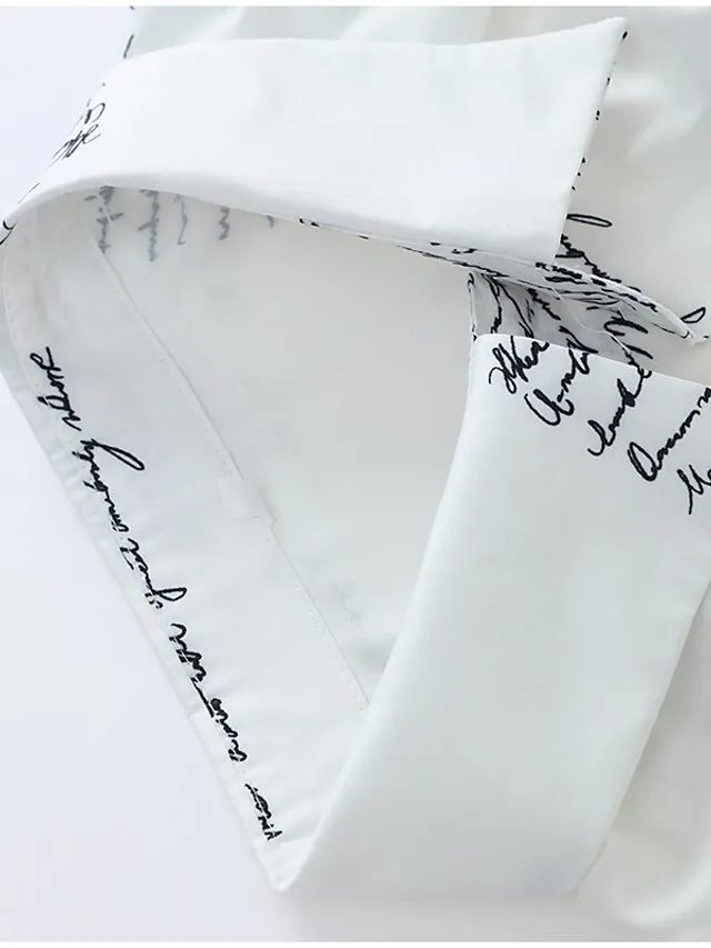 Women's Casual Dress Shirt Dress Casual Dress Geometric Print Button Pocket Shirt Collar Maxi long Dress Basic Casual Outdoor Daily Long Sleeve Regular Fit Leopard Pattern white Black Summer Spring S