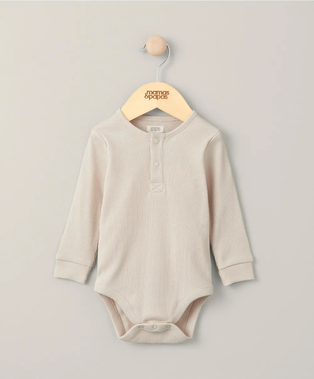 Ribbed Bodysuit - Taupe