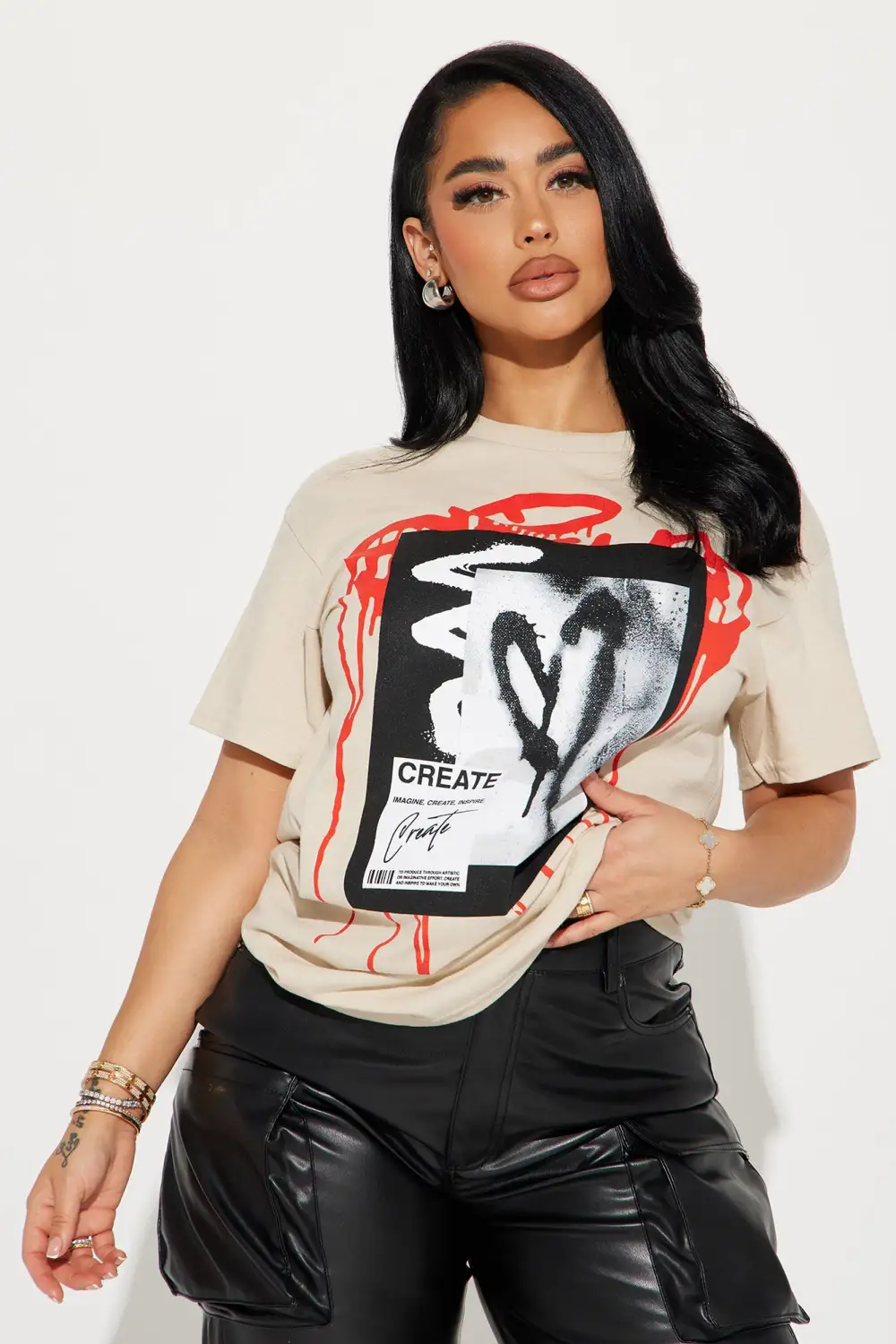 Create Love Graffiti Tshirt - Sand