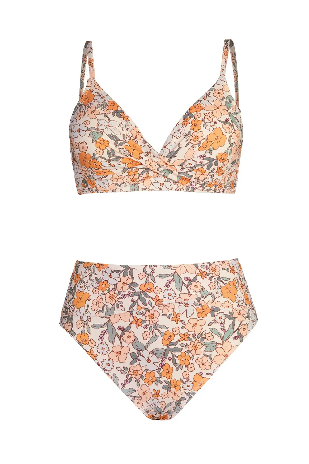 Women's Twist High Waist V Neck Bikini Sets