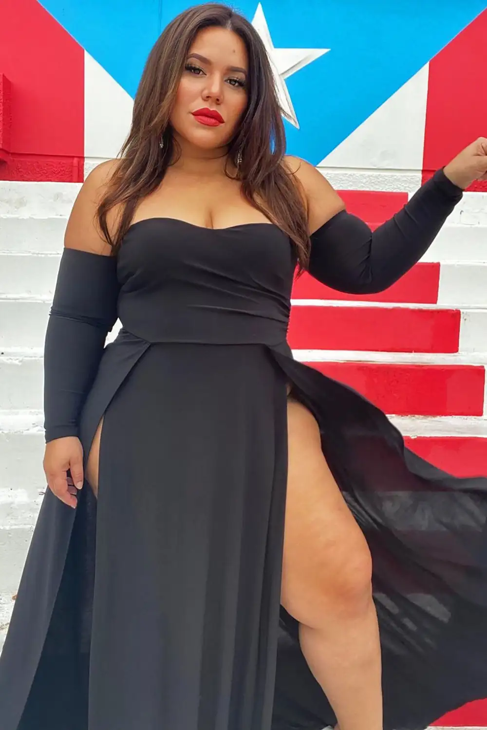 Elegantly Fab Off Shoulder Maxi Dress - Black