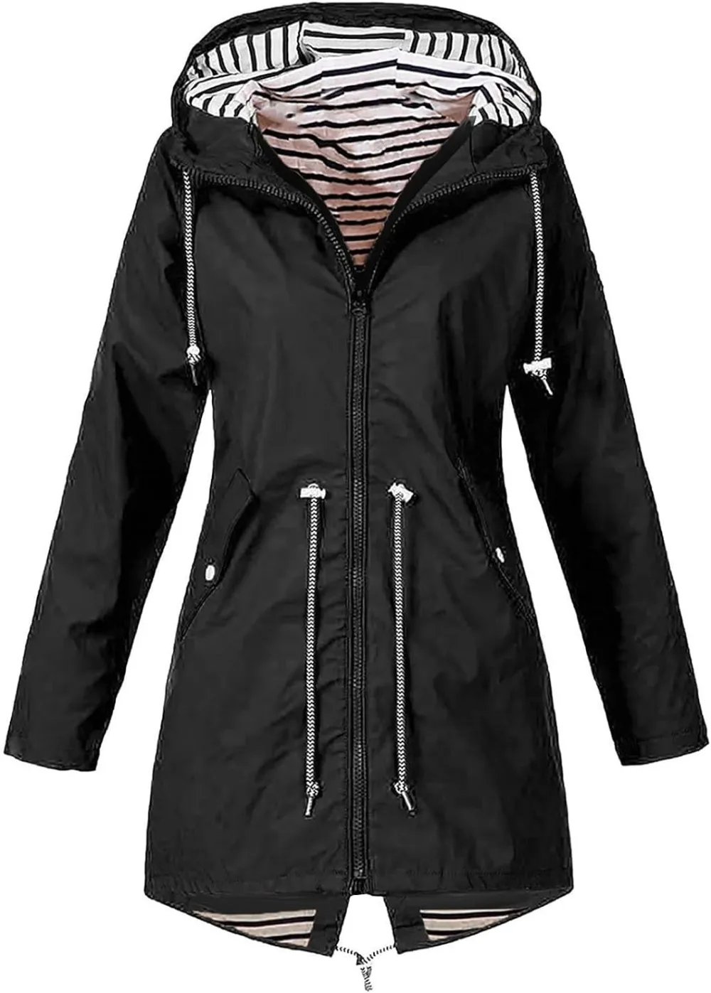 Rain Jackets For Women Waterproof With Hood Lightweight Casual Anorak Travel Hiking Coats with Pockets 720