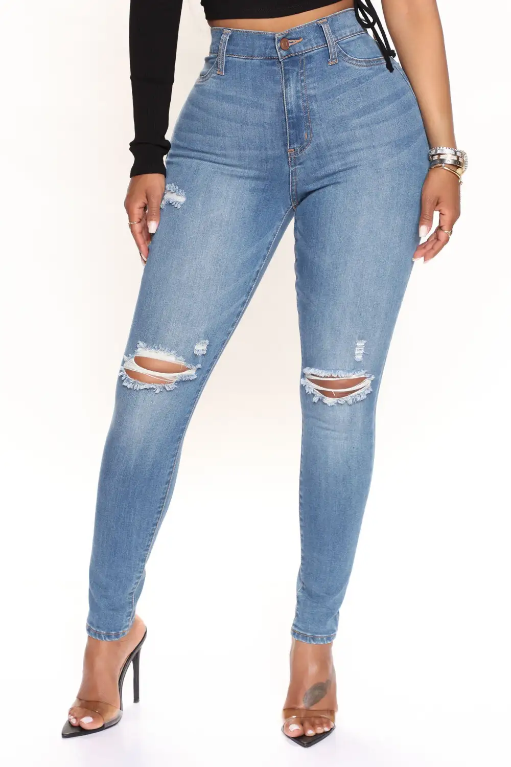 Our Favorite High Rise Skinny Jeans - Medium Blue Wash