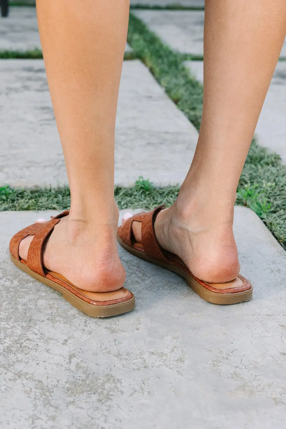 Make Your Move Tan Slide Sandals