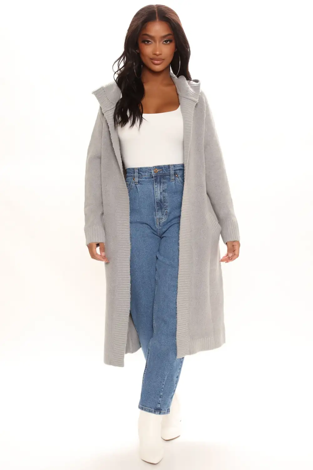 Dangerously Beautiful Solid Cardigan - Heather Grey