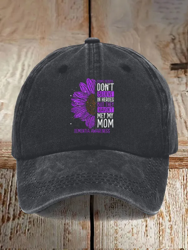 Dementia Awareness Ribbon Mom Warrior Baseball Caps
