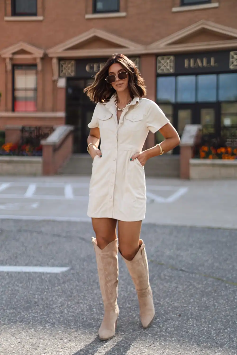 Corduroy Mini Dress