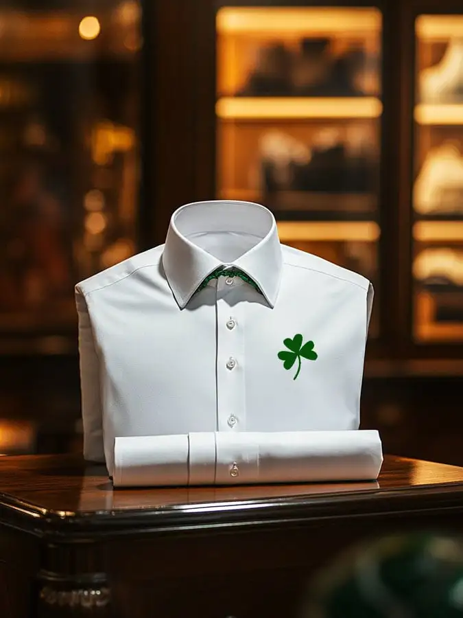 Men's Shamrock St Patrick's Day Print Casual Shirt