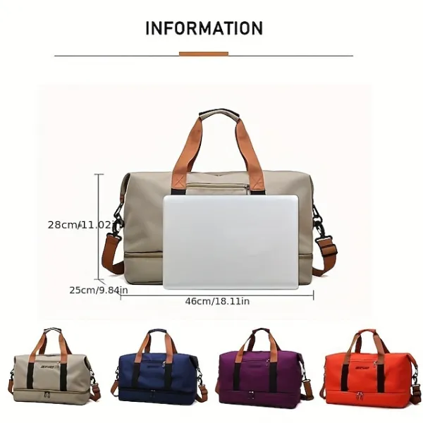 Dry And Wet Separation Large Capacity Travel Bag Casual Outdoor Luggage Bag Handbag