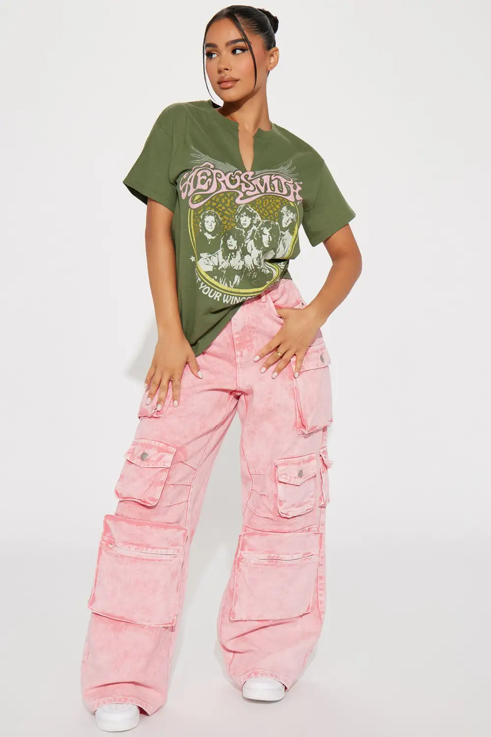 Aerosmith Washed Graphic Tshirt - Green