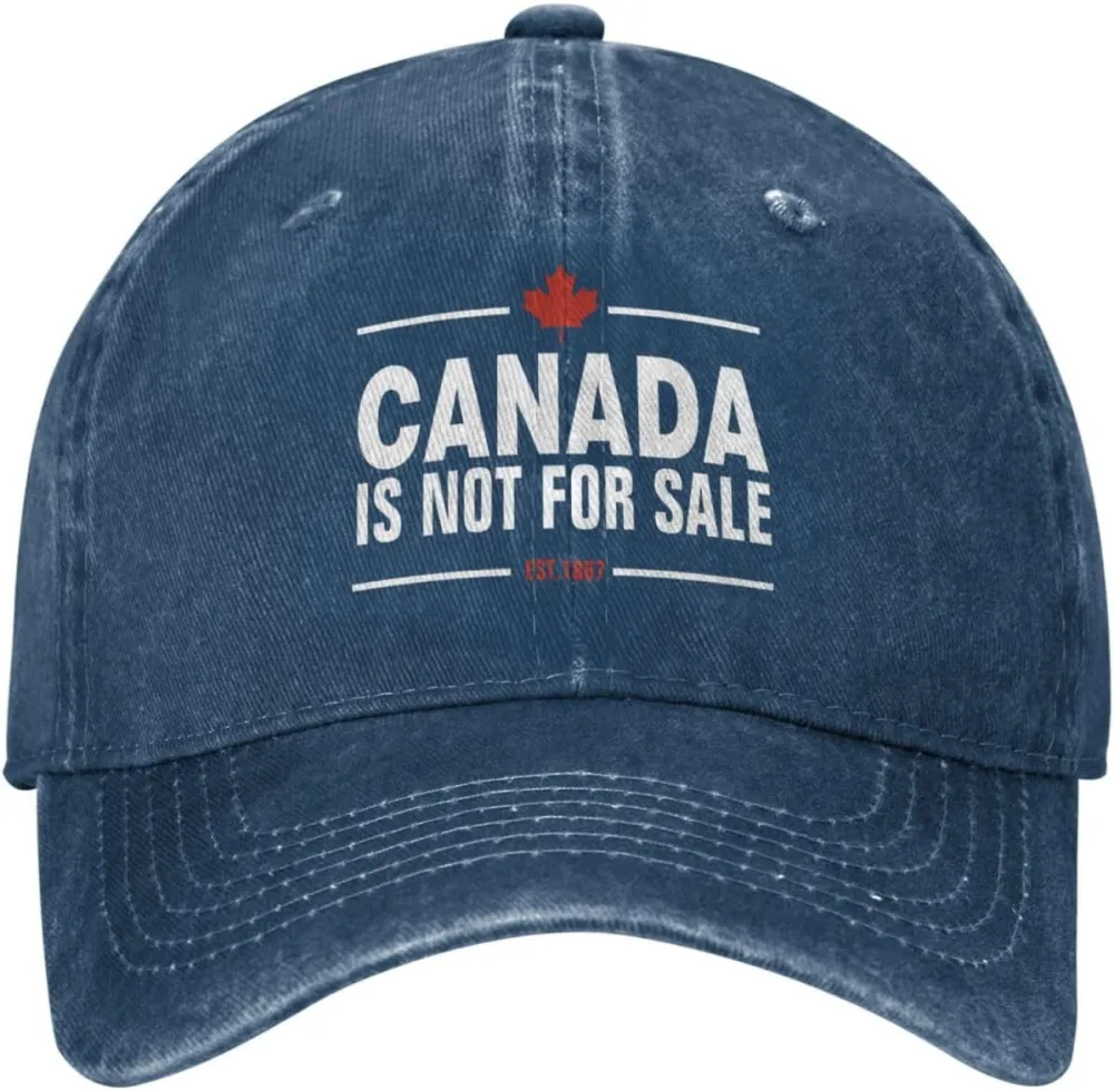 Canada is Not for Sale Trucker Hat for Dad Golf Cotton Washed Denim Baseball Caps