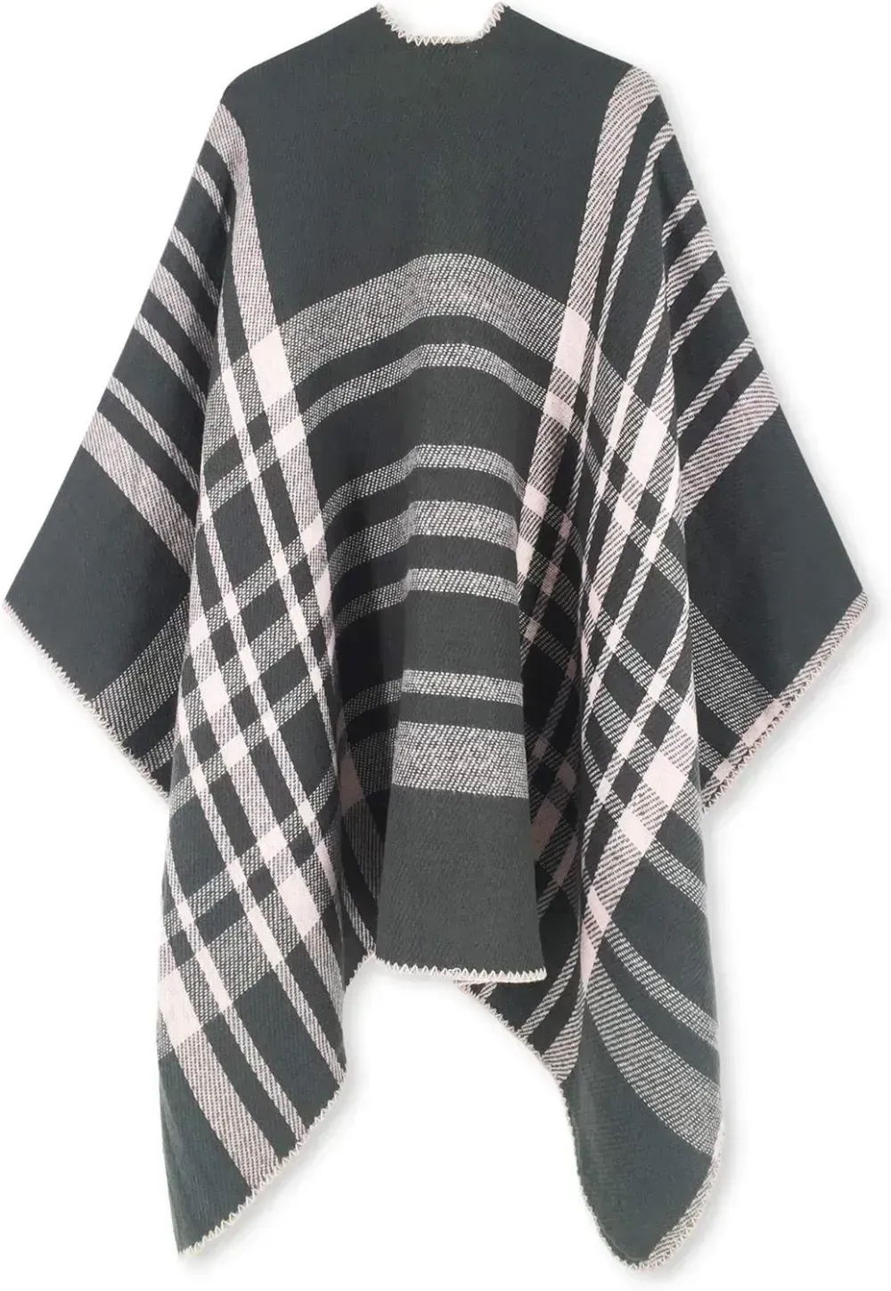 Women's Shawl Wrap Poncho Ruana Cape Open Front Cardigan Shawls for Fall Winter