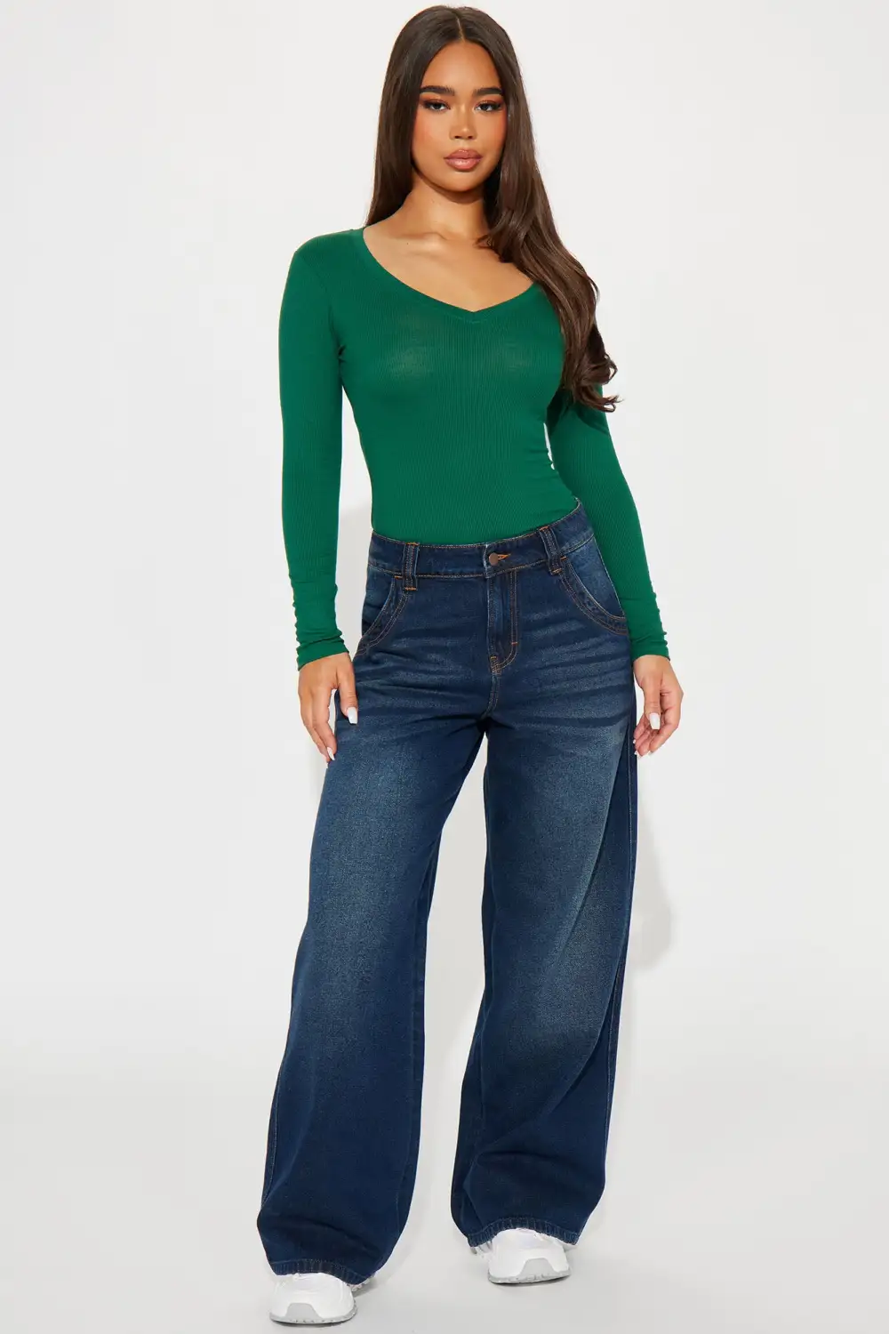 Elana Ribbed Top - Hunter