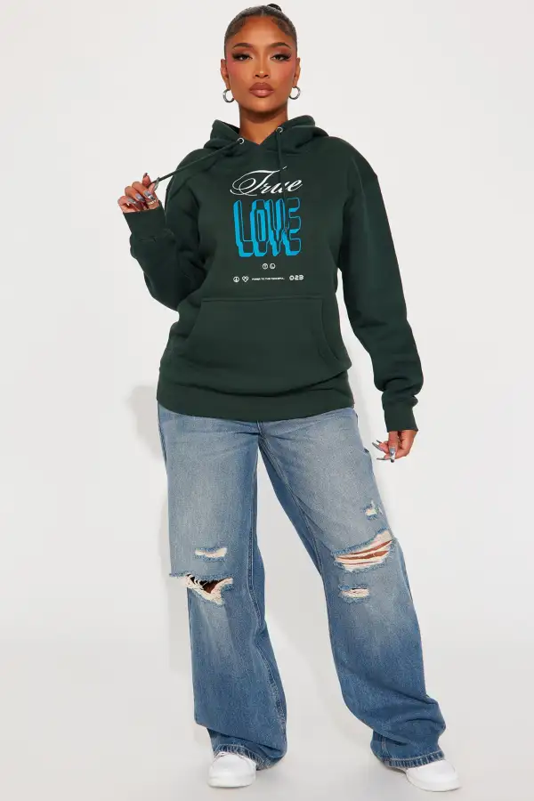 True Love Exists Hoodie - Green