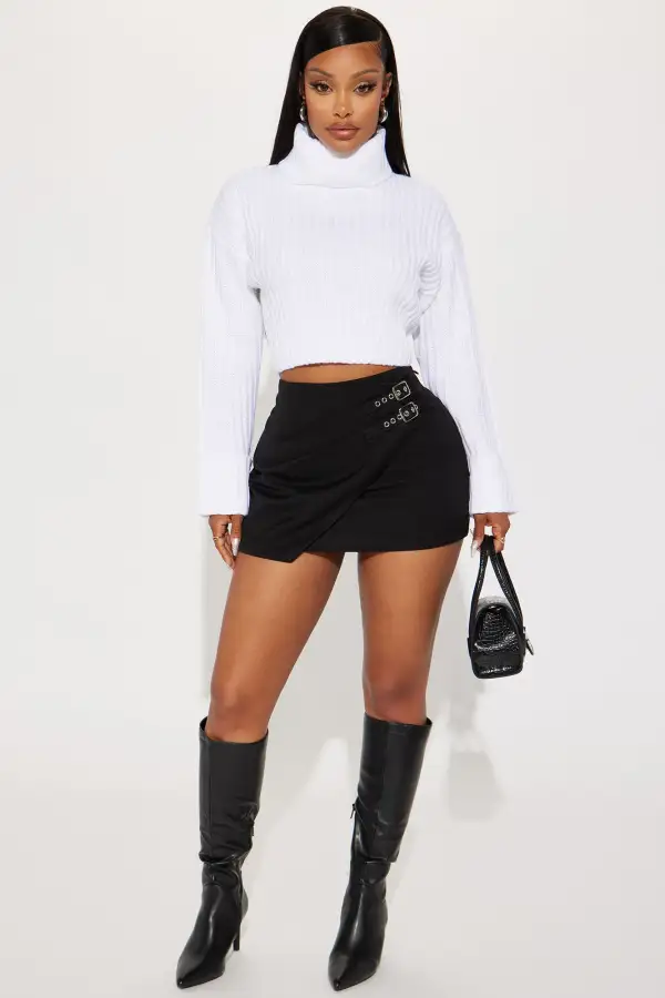 Saree Sweater - White