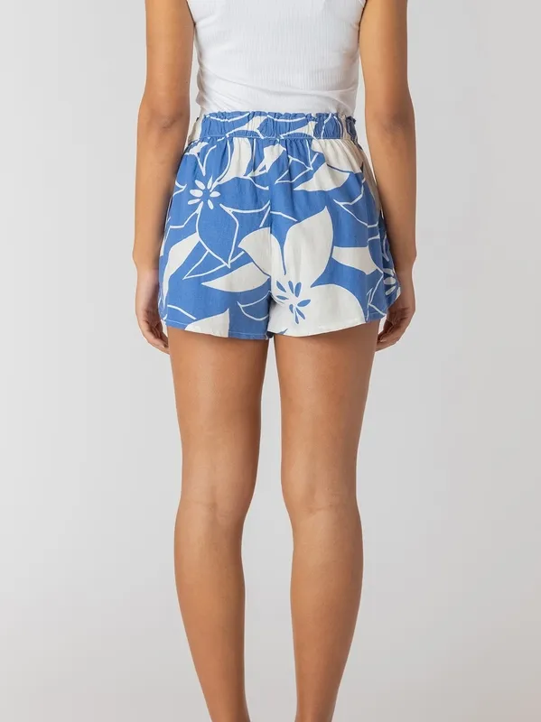 Linen Elastic Waist Pull-On Shorts