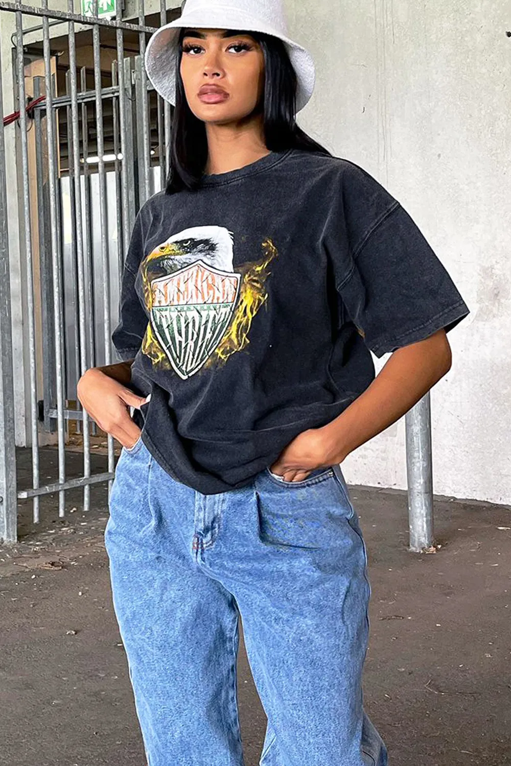 American Thrift God Bless Classic Black T-Shirt