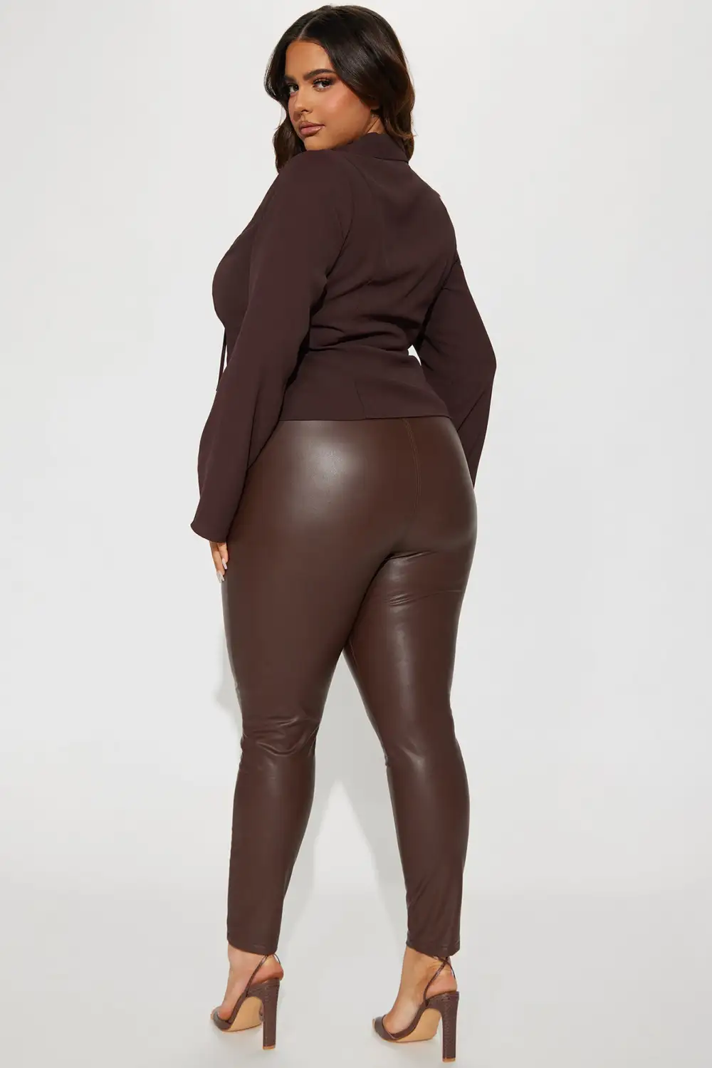 Aegle Blouse Top - Brown