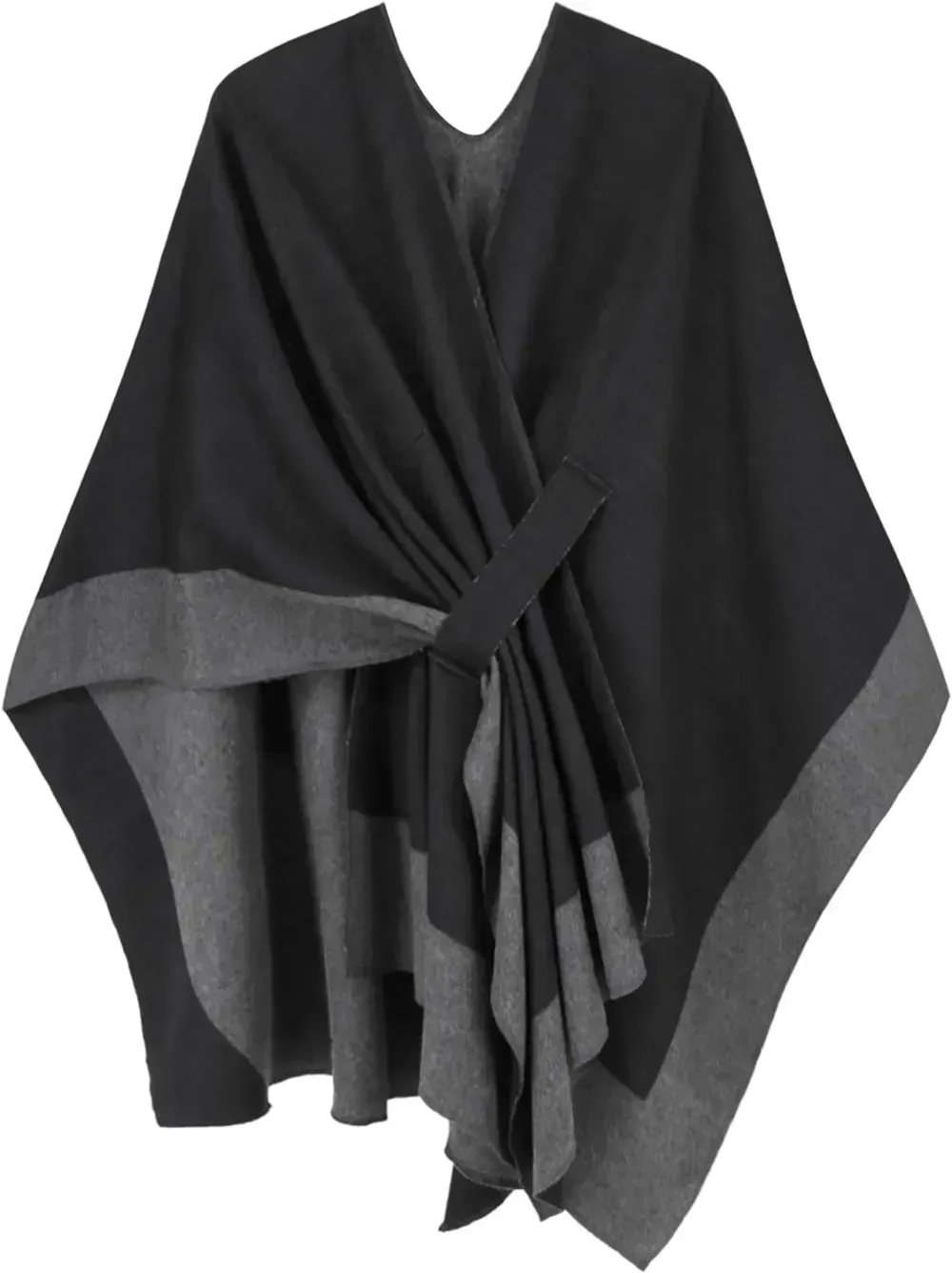 Women's Shawl Wrap Poncho Ruana Cape Open Front Cardigan Shawls for Fall Winter