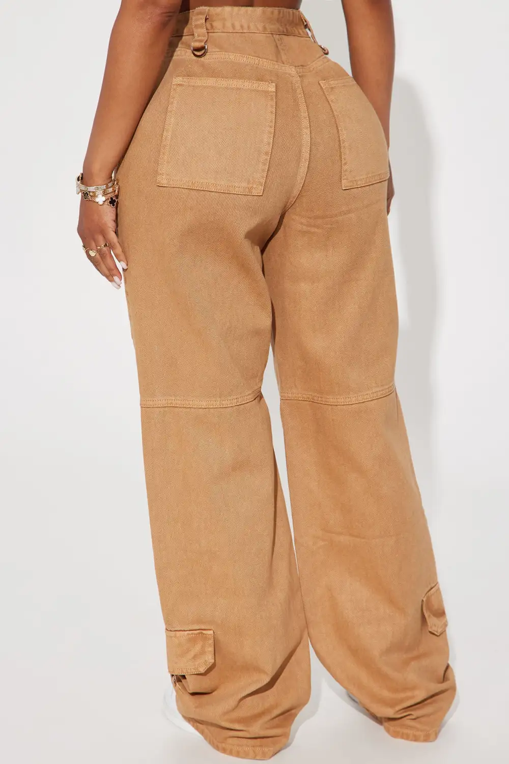 Get Lucky Non Stretch Cargo Jean - Tan
