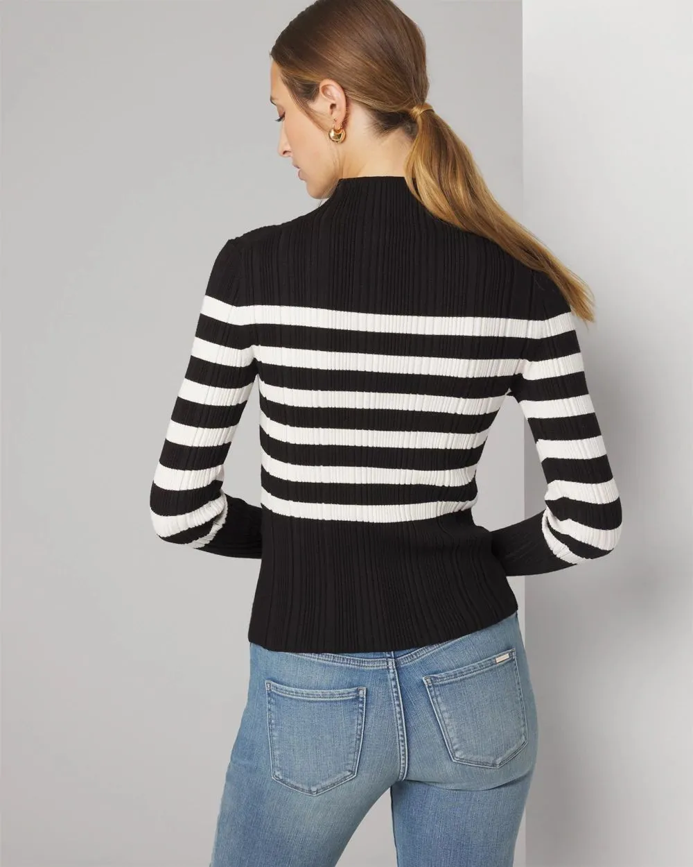 Ribbed Mockneck Sweater