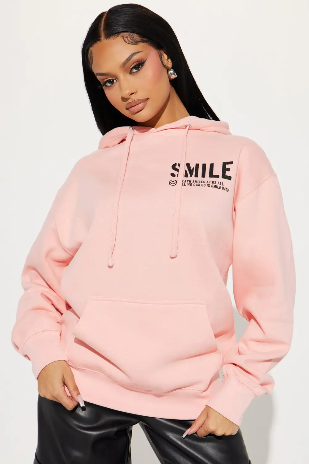 Smile Skeleton Hoodie - Pink