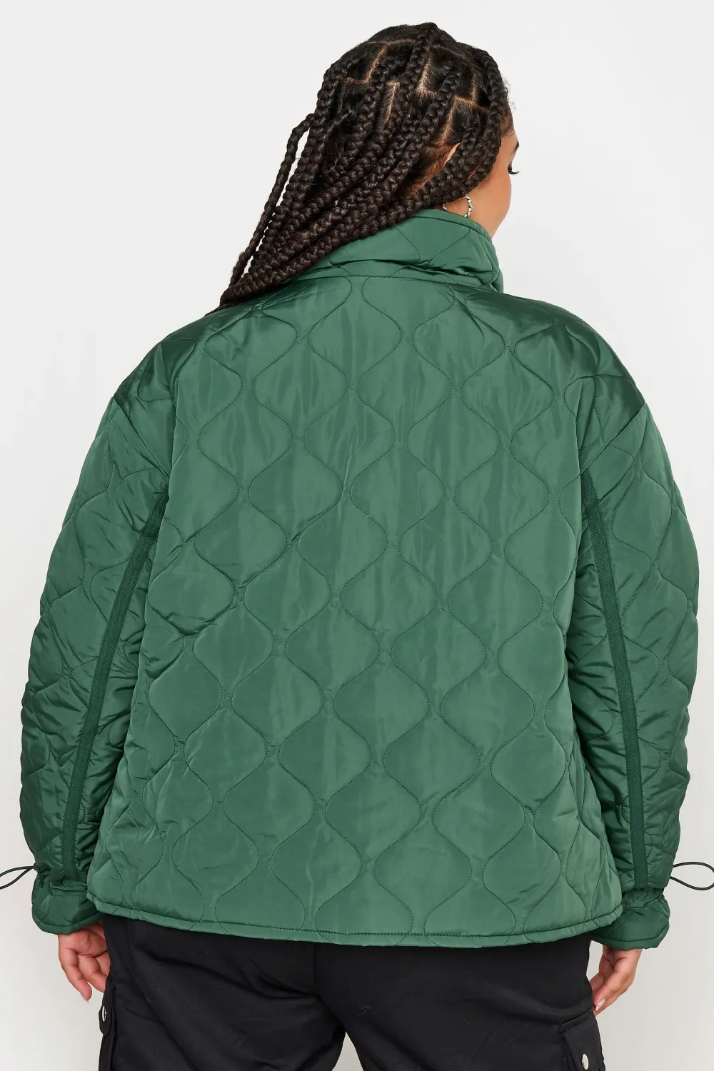 YOURS Curve Green Quilted Jacket