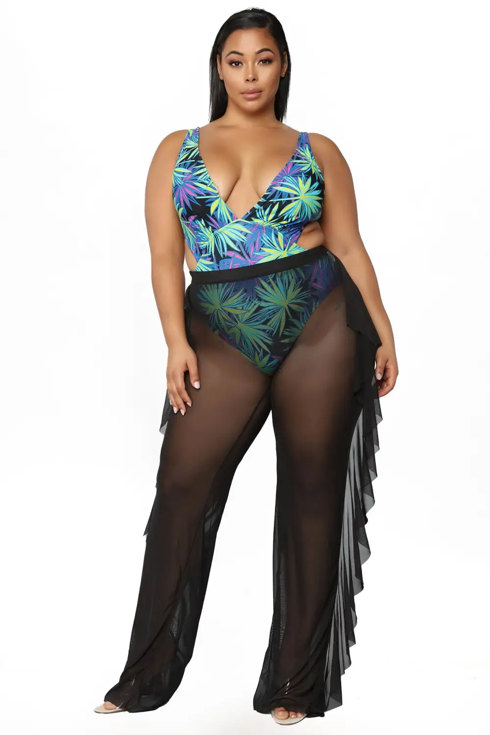 Sunshine See Through Cover Up Pant - Black