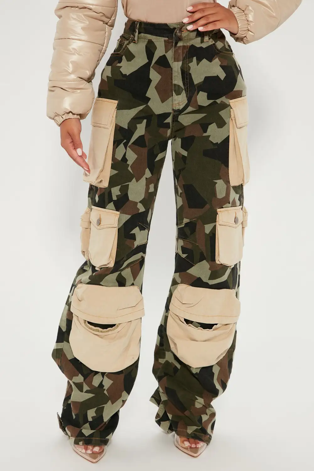 Lily Camo Cargo Jeans - Camouflage