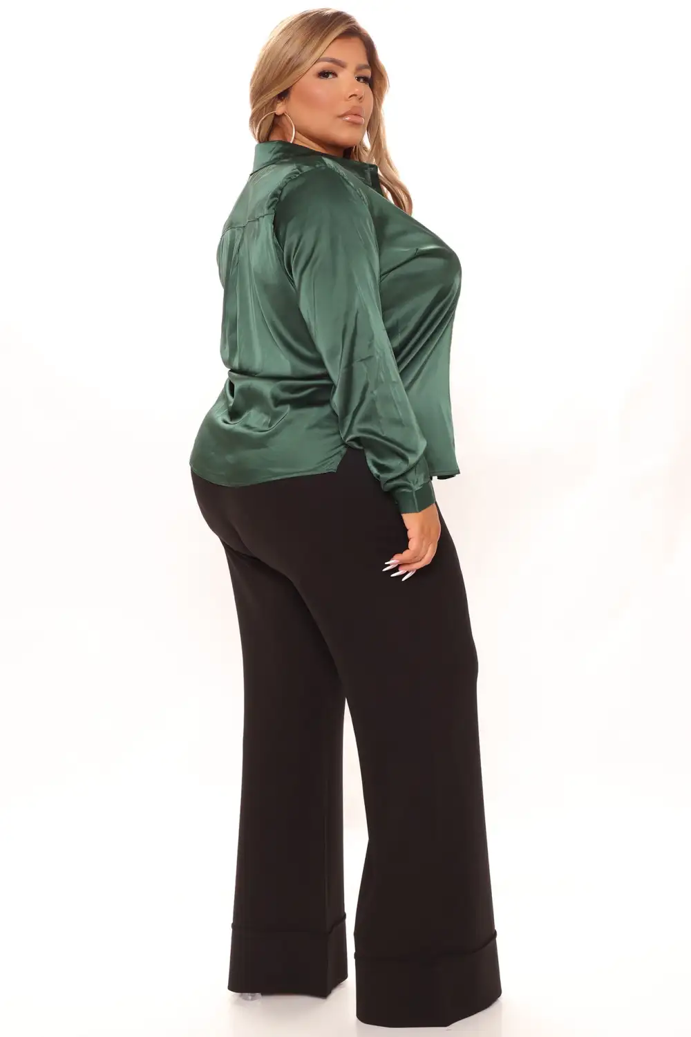 Smooth Talkin' Button Down Top - Hunter